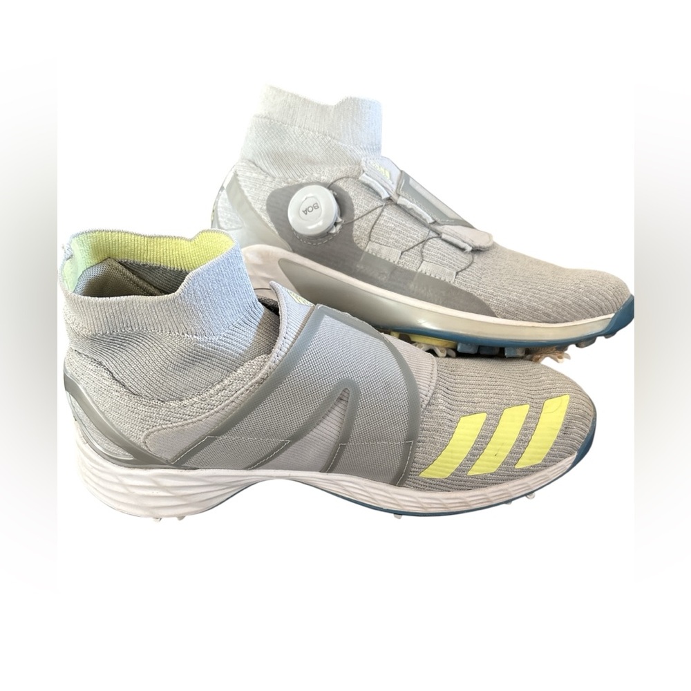 Adidas ZGT1 Motion Golf Shoe Grey Pulse Yellow Victory Blue Athletic Mens 8.5